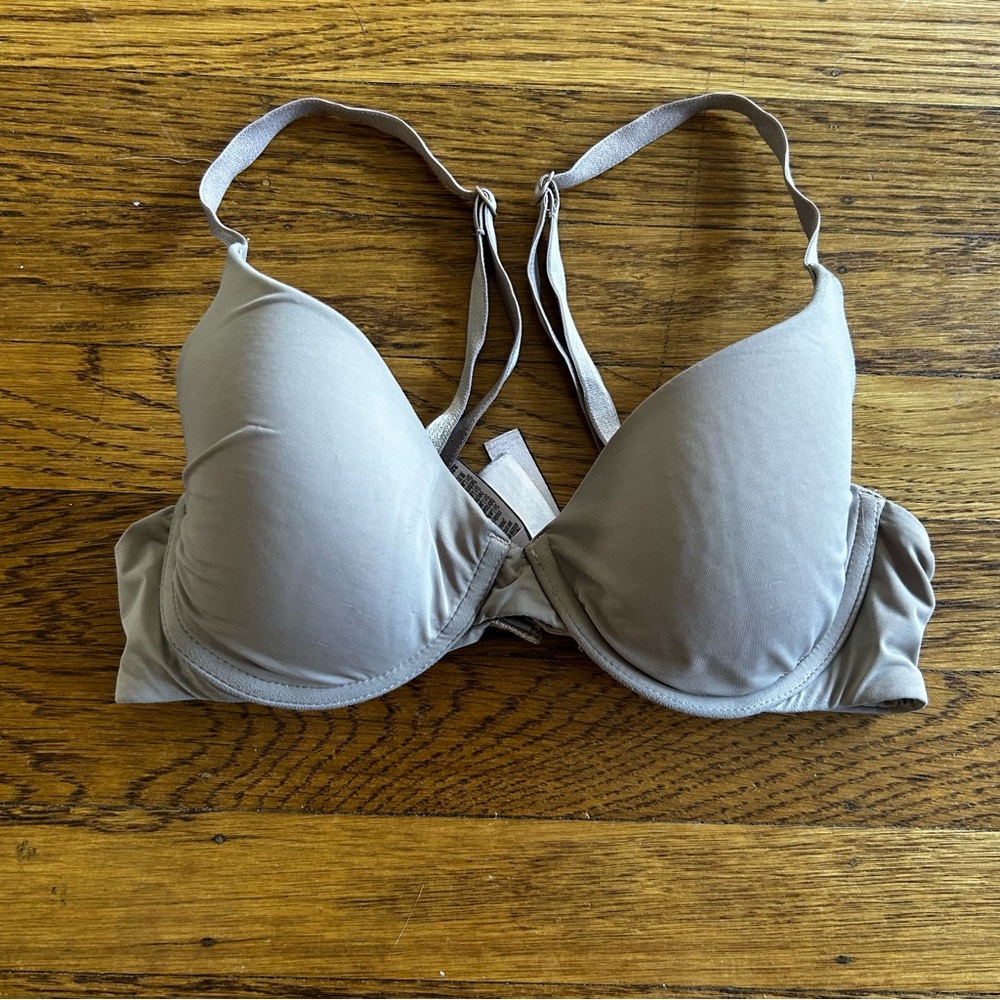Victoria's Secret Gray/ light nude Bra with Underwire and Adjustable Straps